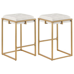 Orleans Furniture - Coaster - Nadia Upholstered Backless Counter Stool Beige (Set of 2) - 183645