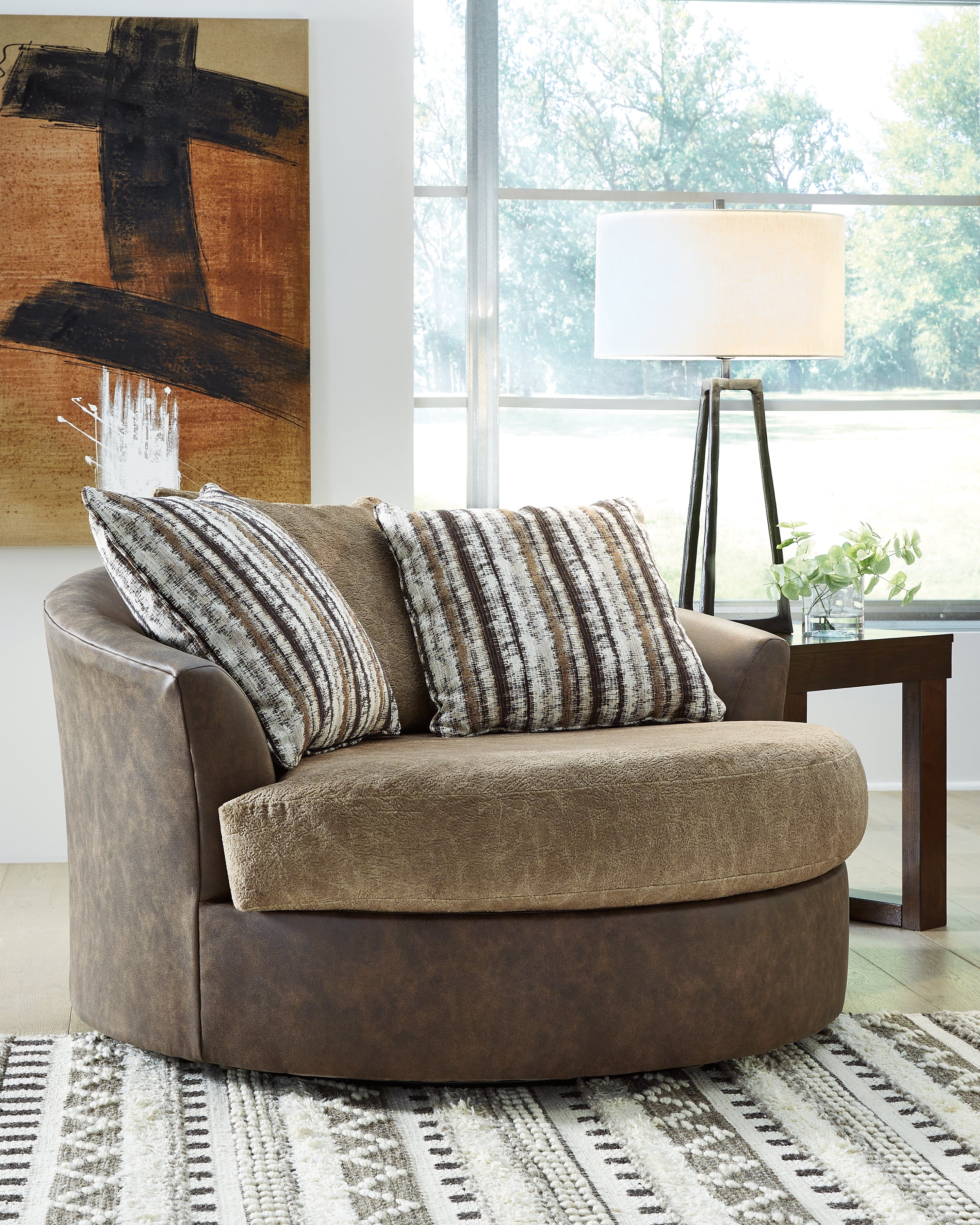 Orleans Furniture - Ashley Furniture - Alesbury Living Room - Loveseat / Chocolate - 1870435