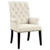 Orleans Furniture - Coaster - Alana Fabric Upholstered Dining Arm Chair Beige - 190163