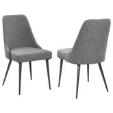 Orleans Furniture - Coaster - Alan Fabric Upholstered Dining Side Chair Grey (Set of 2) - 190442