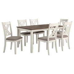 Fortress 7-piece Rectangular Dining Set Vintage Vanilla