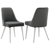Orleans Furniture - Coaster - Cabianca Upholstered Dining Side Chair Grey (Set of 2) - 191442