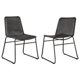 Orleans Furniture - Coaster - Dacy Faux Rattan Metal Dining Side Chair Brown (Set of 2) - 192032