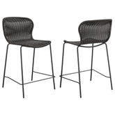 Orleans Furniture - Coaster - Mckinley Faux Rattan Metal Counter Chair Brown (Set of 2) - 192039