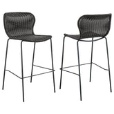 Orleans Furniture - Coaster - Mckinley Faux Rattan Metal Bar Chair Brown (Set of 2) - 192040