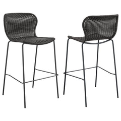 Orleans Furniture - Coaster - Mckinley Faux Rattan Metal Bar Chair Brown (Set of 2) - 192040