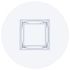 Starlight Round 54-inch Glass Top Metal Dining Table Chrome