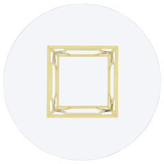 Starlight Round 54-inch Glass Top Metal Dining Table Brass