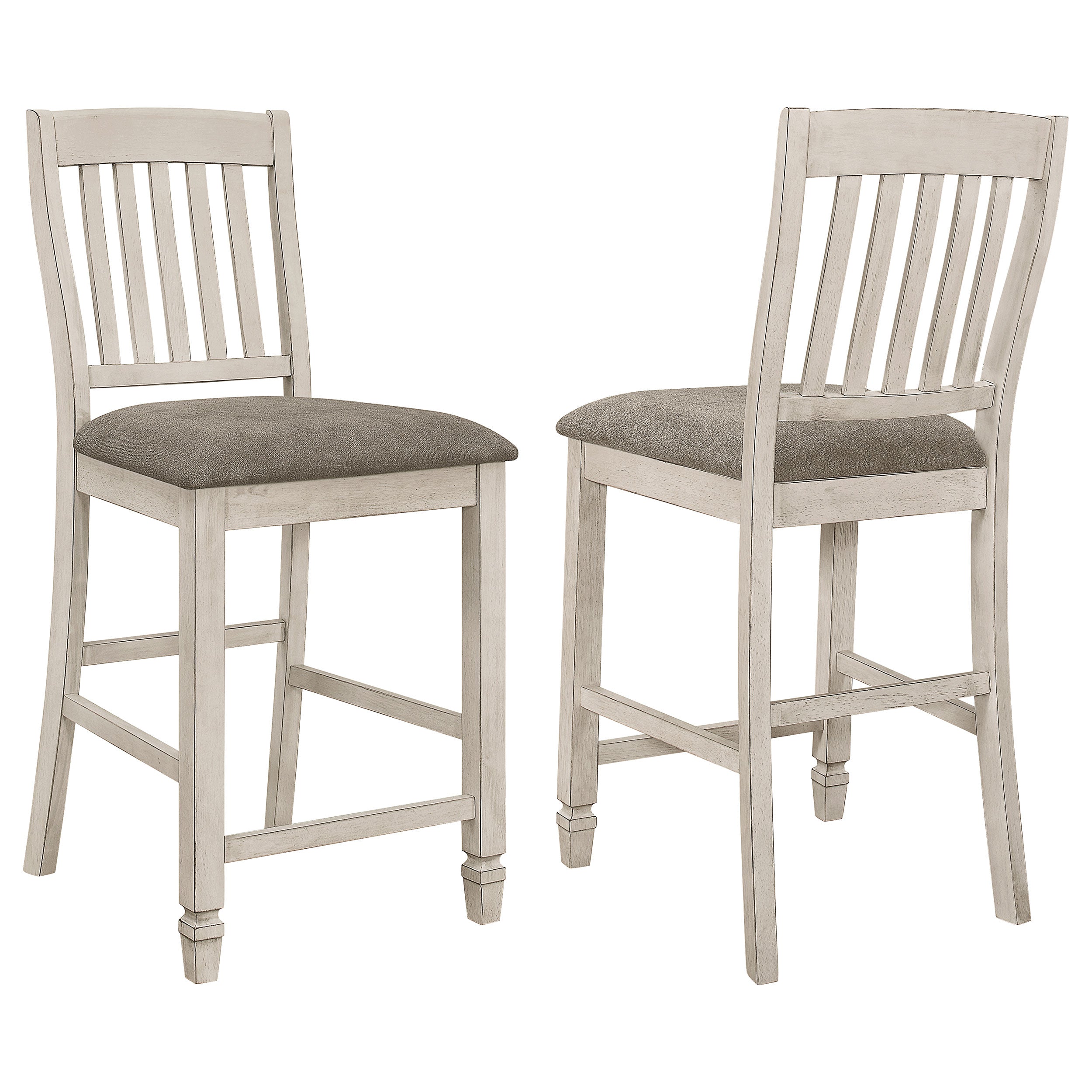 Orleans Furniture - Coaster - Sarasota Wood Counter Chair Rustic Cream (Set of 2) - 192819