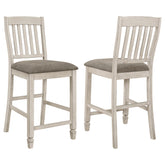 Orleans Furniture - Coaster - Sarasota Wood Counter Chair Rustic Cream (Set of 2) - 192819