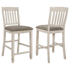 Orleans Furniture - Coaster - Sarasota Wood Counter Chair Rustic Cream (Set of 2) - 192819