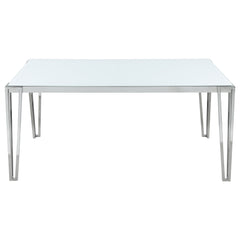 Pauline Rectangular 64-inch Glass Top Dining Table Chrome