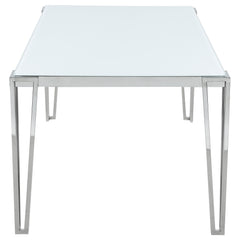 Pauline Rectangular 64-inch Glass Top Dining Table Chrome