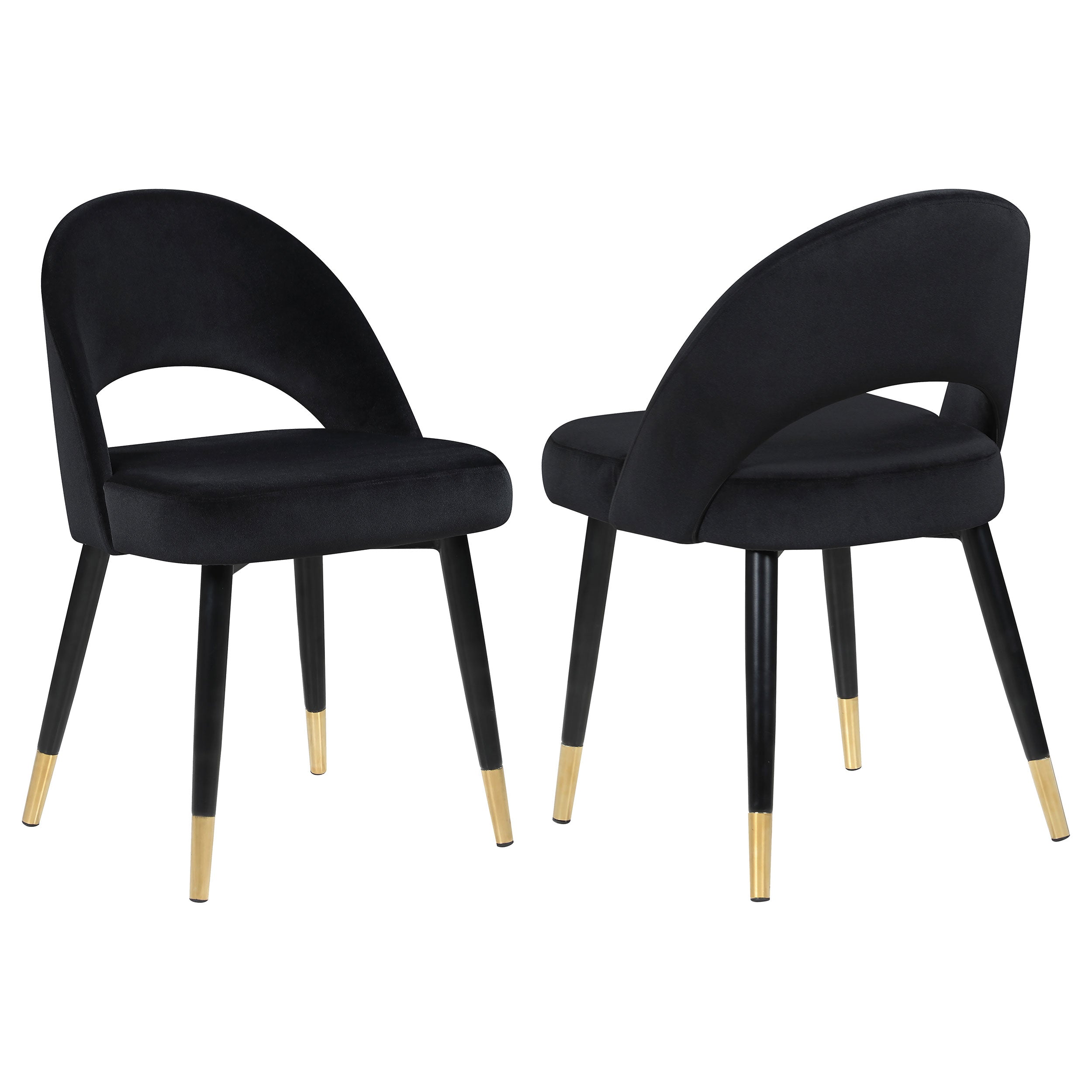 Orleans Furniture - Coaster - Lindsey Upholstered Dining Side Chair Black (Set of 2) - 193562