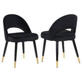 Orleans Furniture - Coaster - Lindsey Upholstered Dining Side Chair Black (Set of 2) - 193562