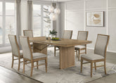 Orleans Furniture - Coaster - Adina 7-piece Extension Dining Set Distressed Light Brown - 193611-S7
