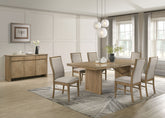 Orleans Furniture - Coaster - Adina 8-piece Extension Dining Set Distressed Light Brown - 193611-S8