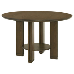 Orleans Furniture - Coaster - Ottowa 47-inch Round Wood Dining Table with Shelf Brown - 193660