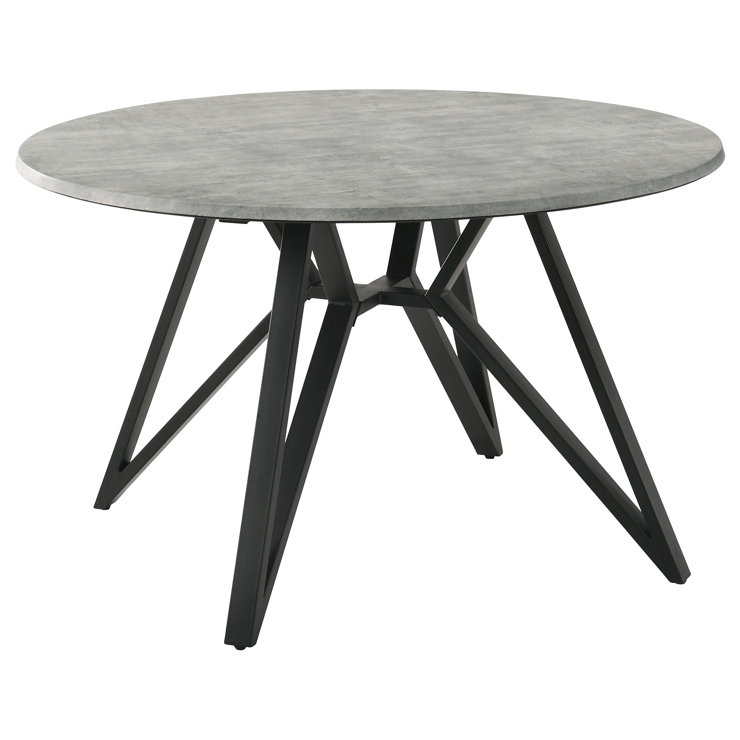 Orleans Furniture - Coaster - Neil Round 50-inch SmartTop Dining Table Gunmetal - 193801