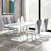 Orleans Furniture - Coaster - Brooklyn 5-piece Rectangular Dining Set White High Gloss - 193811-S5