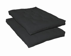 7. 5-inch Deluxe Innerspring Futon Pad Black