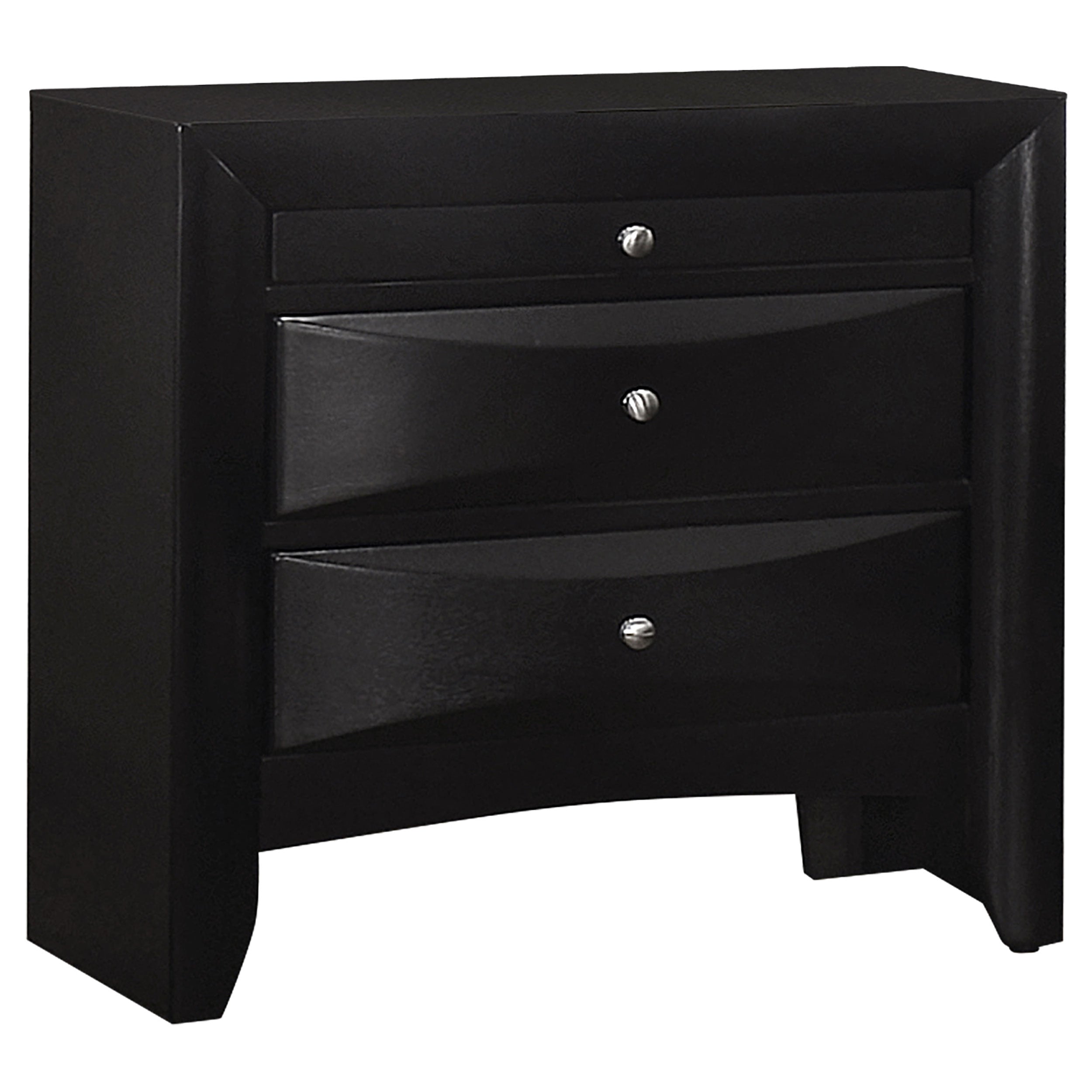 Orleans Furniture - Coaster - Briana 2-drawer Nightstand Black - 200702