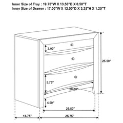 Briana 2-drawer Nightstand Black