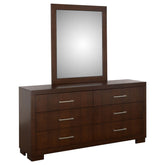 Orleans Furniture - Coaster - Jessica 6-drawer Dresser with Mirror Cappuccino - 200713M