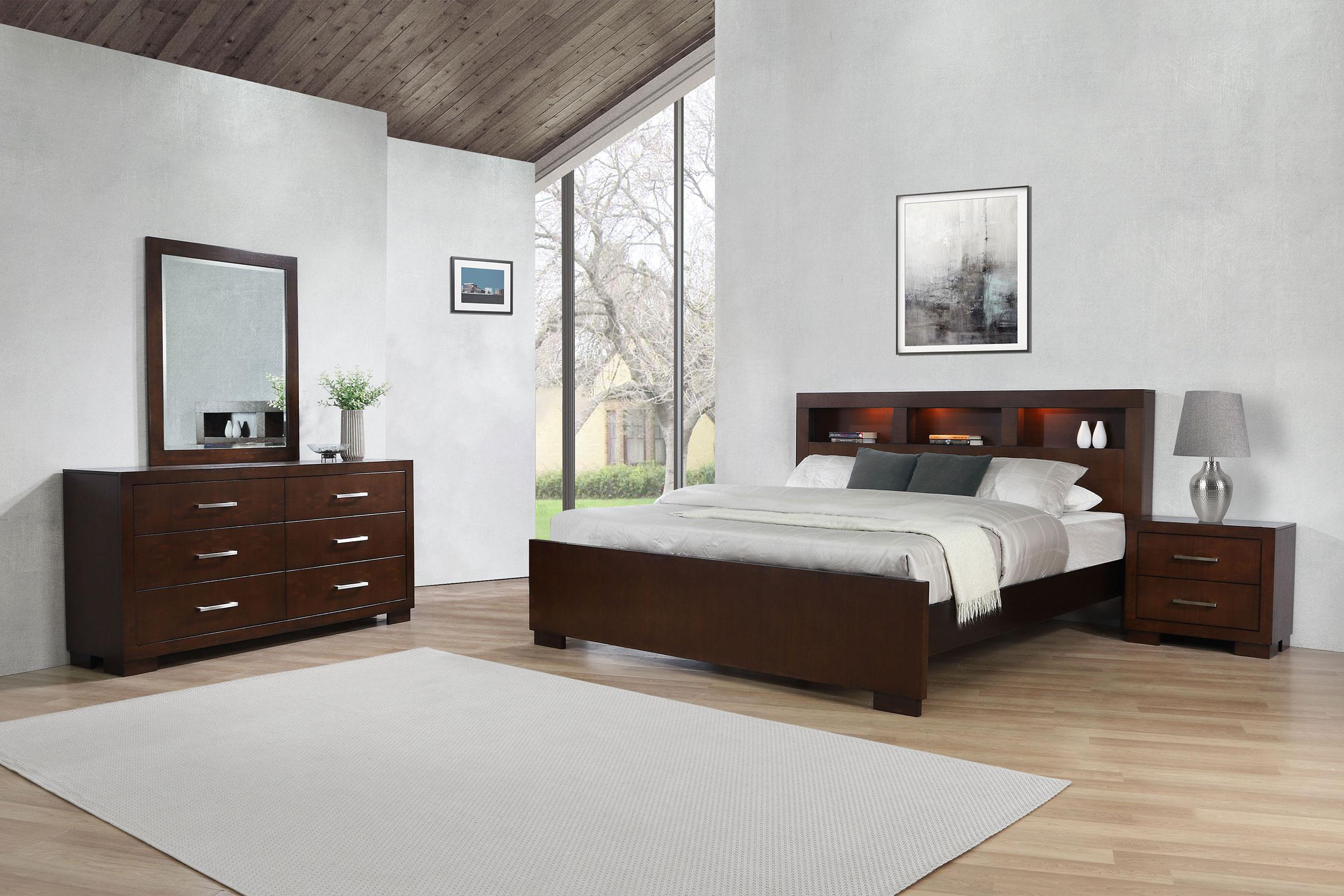 Orleans Furniture - Coaster - Jessica 4-piece California King Bedroom Set Cappuccino - 200719KW-S4