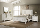 Orleans Furniture - Coaster - Sandy Beach 4-piece California King Bedroom Set Cream White - 201301KWN-S4