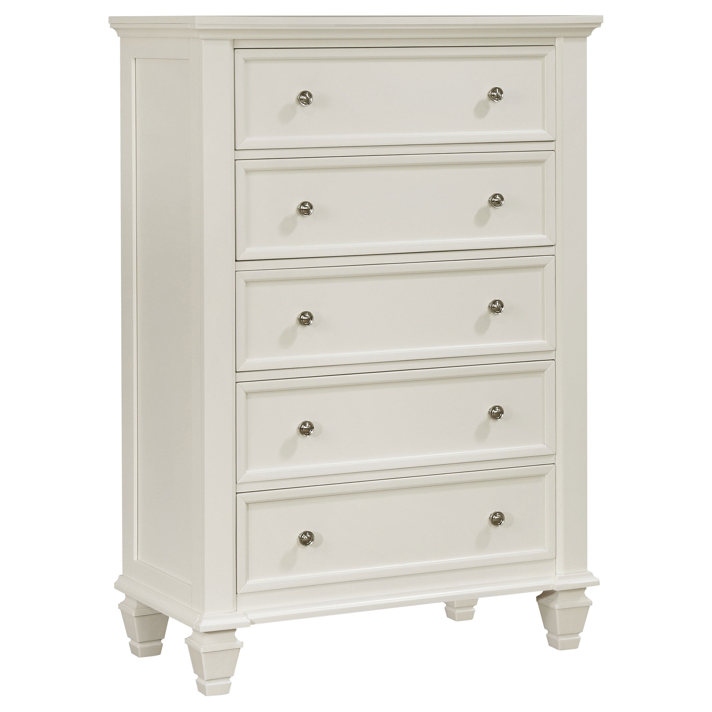 Orleans Furniture - Coaster - Sandy Beach 5-drawer Bedroom Chest Cream White - 201305