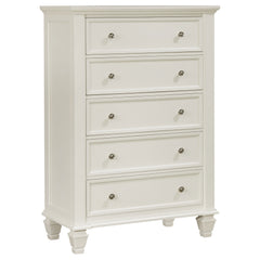 Orleans Furniture - Coaster - Sandy Beach 5-drawer Bedroom Chest Cream White - 201305