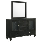 Orleans Furniture - Coaster - Sandy Beach 11-drawer Dresser with Mirror Black - 201323M