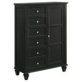 Orleans Furniture - Coaster - Sandy Beach 8-drawer Door Chest Black - 201328