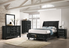 Orleans Furniture - Coaster - Sandy Beach 5-piece Eastern King Bedroom Set Black - 201329KE-S5