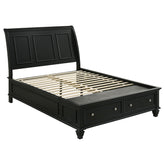 Orleans Furniture - Coaster - Sandy Beach Wood Eastern King Storage Panel Bed Black - 201329KE