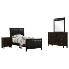 Carlton 4-piece Twin Bedroom Set Cappuccino