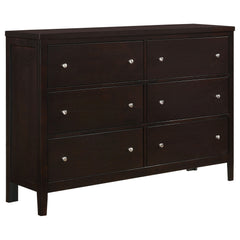 Orleans Furniture - Coaster - Carlton 6-drawer Dresser Cappuccino - 202093