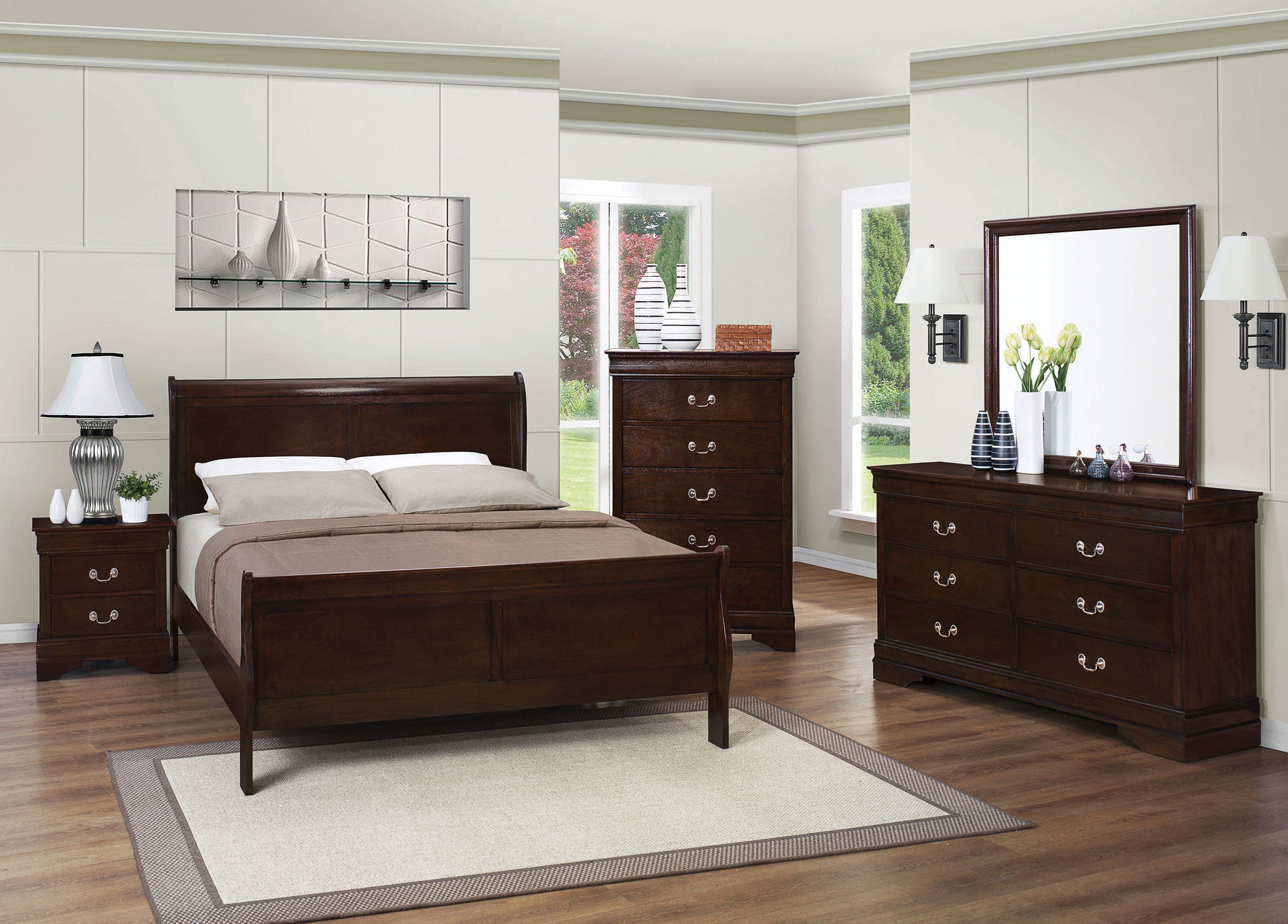 Orleans Furniture - Coaster - Louis Philippe 5-piece Full Bedroom Set Cappuccino - 202411F-S5