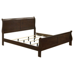 Orleans Furniture - Coaster - Louis Philippe Wood Eastern King Sleigh Bed Cappuccino - 202411KE