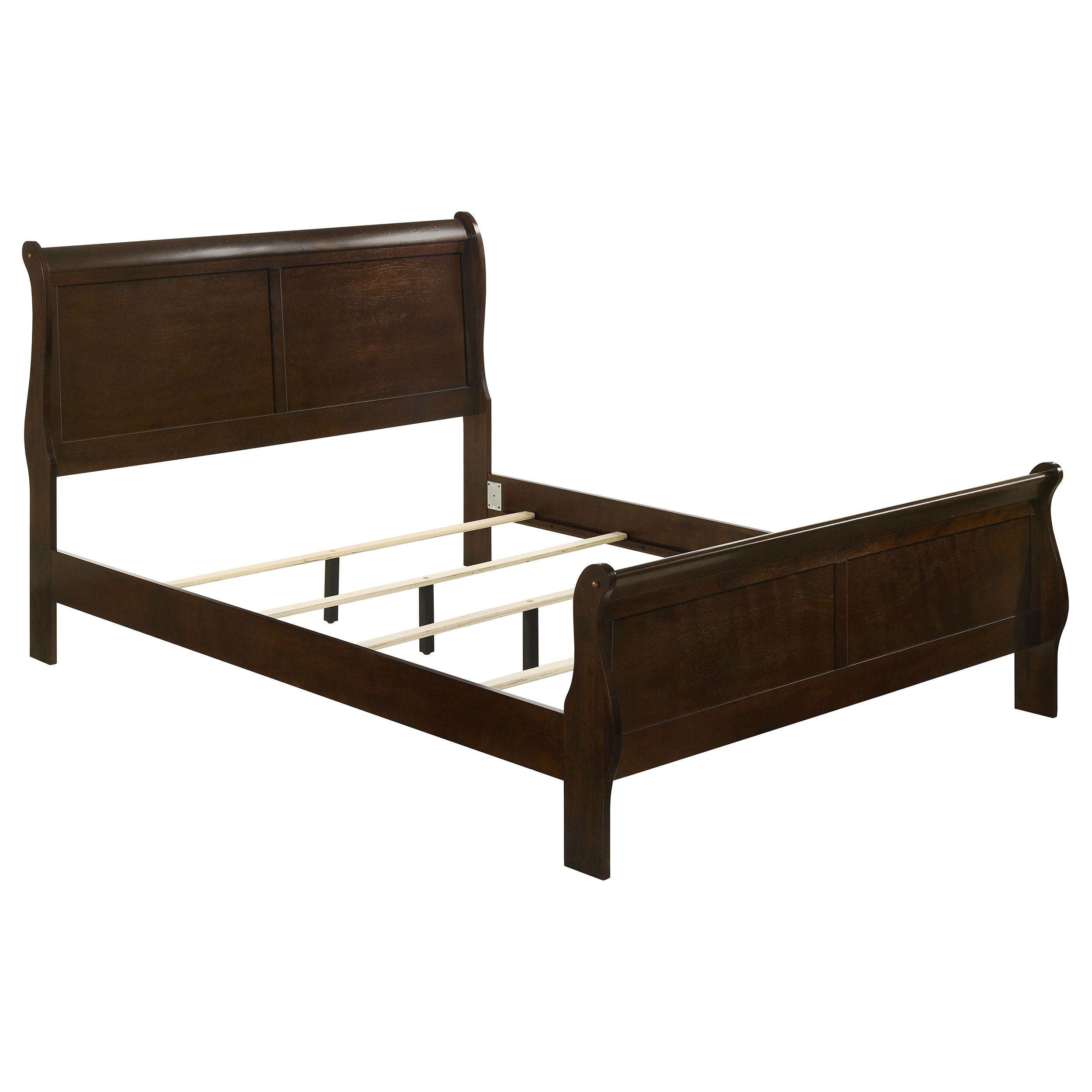 Orleans Furniture - Coaster - Louis Philippe Wood Queen Sleigh Bed Cappuccino - 202411Q