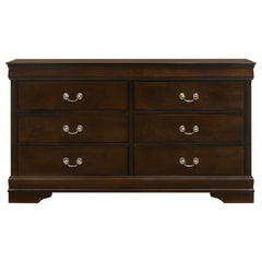 Louis Philippe 6-drawer Dresser Cappuccino