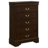 Orleans Furniture - Coaster - Louis Philippe 5-drawer Bedroom Chest Cappuccino - 202415