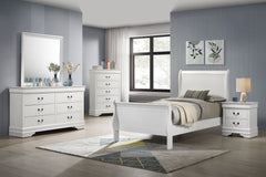 Orleans Furniture - Coaster - Louis Philippe 5-piece Twin Bedroom Set White - 202441T-S5