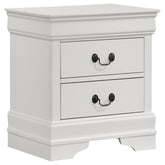 Orleans Furniture - Coaster - Louis Philippe 2-drawer Nightstand Bedside Table White - 202442