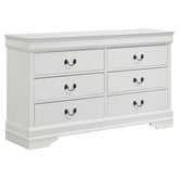 Orleans Furniture - Coaster - Louis Philippe 6-drawer Dresser White - 202443