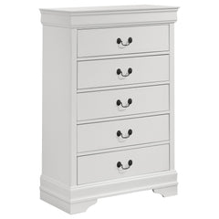 Orleans Furniture - Coaster - Louis Philippe 5-drawer Bedroom Chest White - 202445