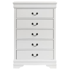 Louis Philippe 5-drawer Bedroom Chest White