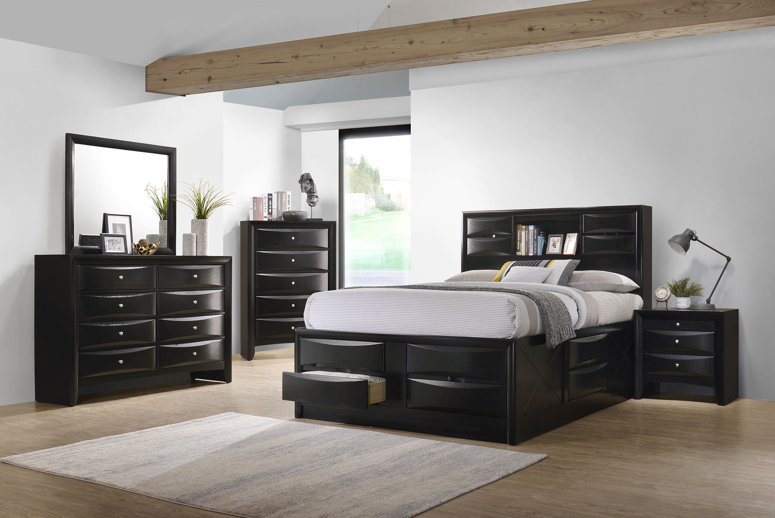 Orleans Furniture - Coaster - Briana 5-piece California King Bedroom Set Black - 202701KW-S5