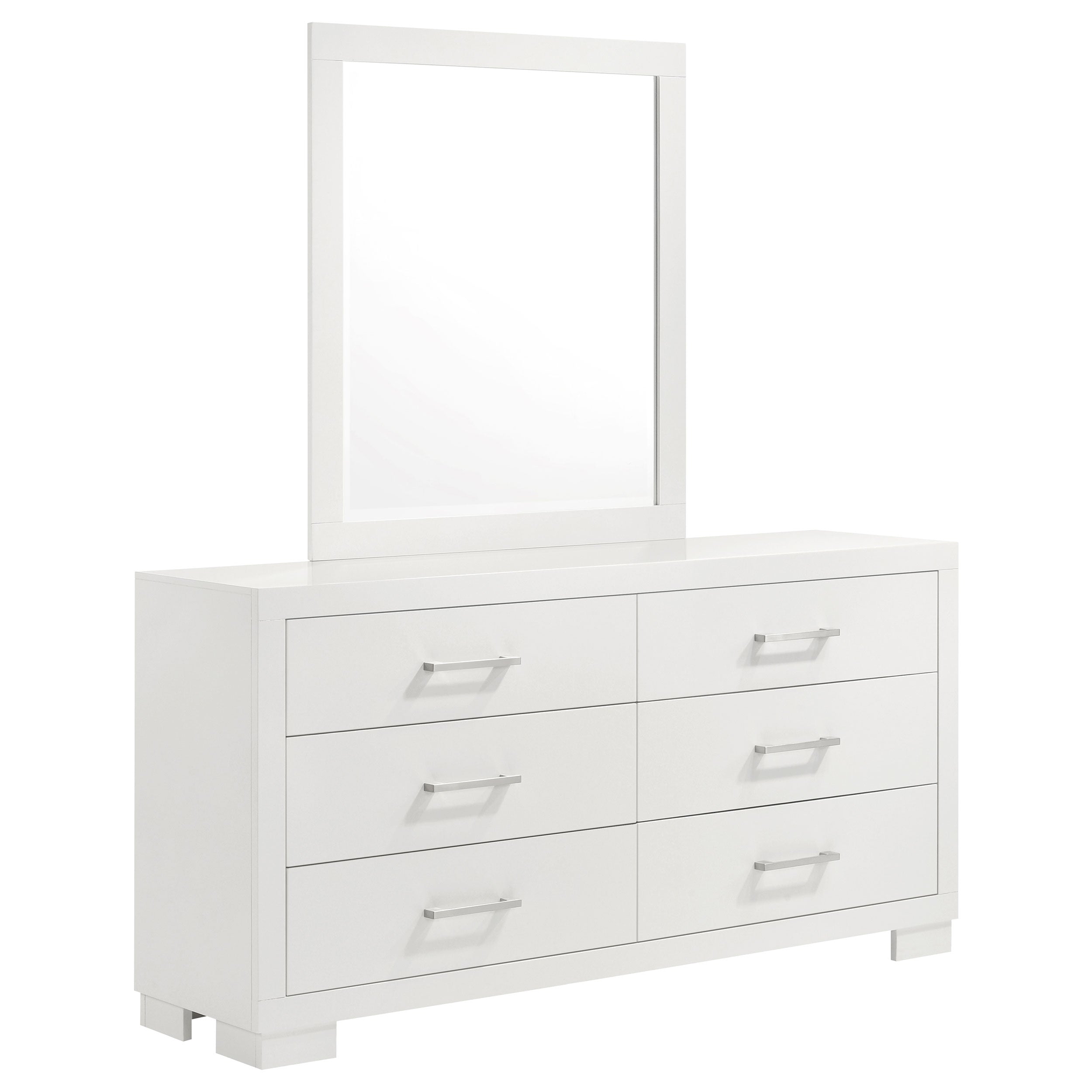 Orleans Furniture - Coaster - Jessica 6-drawer Dresser with Mirror Cream White - 202993M